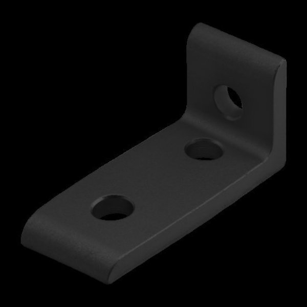 Black 25 S 3 Hole Inside Corner Bracket
