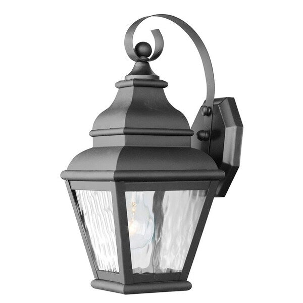Exeter 1 Light Black Outdoor Wall Lantern