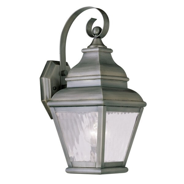 Exeter 1 Light Vintage Pewter Outdoor Wall Lantern