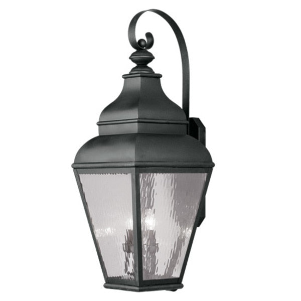 Exeter 4 Light Black Outdoor Wall Lanter