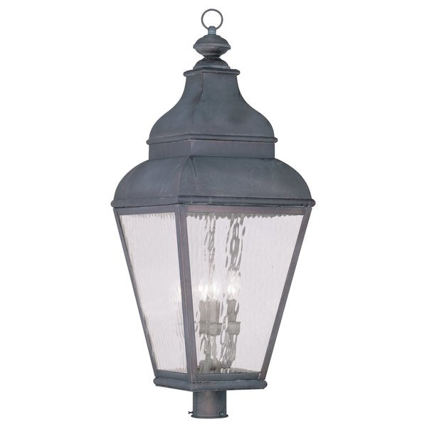 Exeter 4 Light Charcoal Outdoor Post Top Lantern