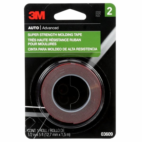 SuperStrengthMoldingTape, 03609, 1/2i, PK24