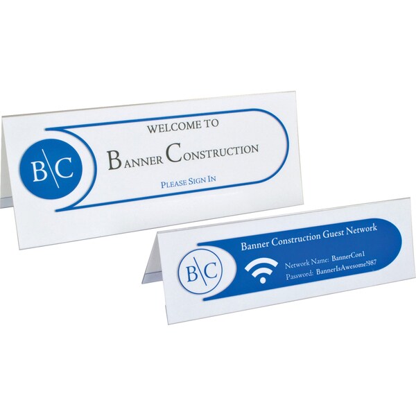 Name Tent Holder, Rigid, 4-1/4 x 11, PK25