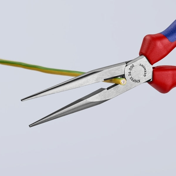 8 in Needle Nose Plier, Side Cutter Multi-Component Grip Handle