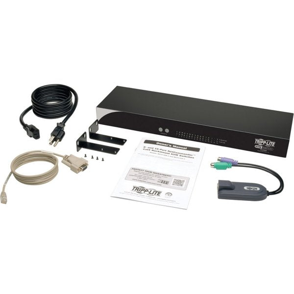 KVM, 16-Port, Cat5, PS2, USB, Adapter, 1U