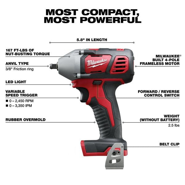 M18 3/8 in Impact Wrench w/Friction Ring
