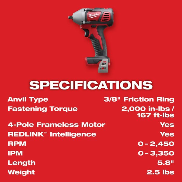 M18 3/8 in Impact Wrench w/Friction Ring