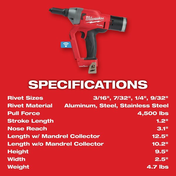 M18 FUEL 1/4 in. Blind Rivet Tool with ONE-KEY (Tool Only)