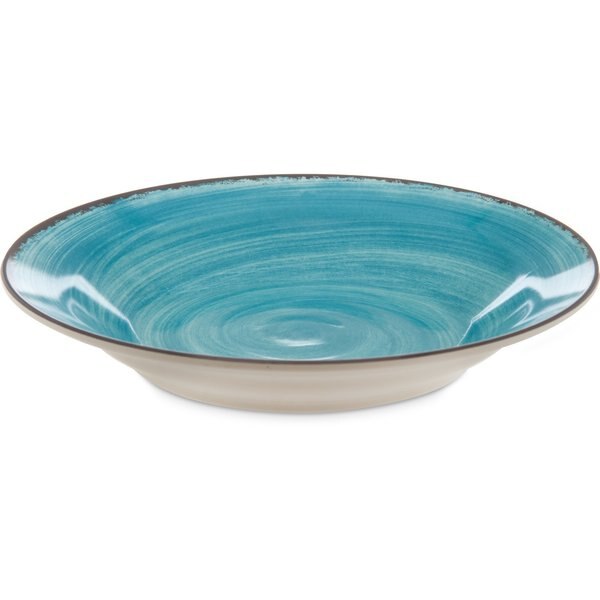 Mlmn Rimmed Soup Bowl, 28.5 oz., Aqa, PK6