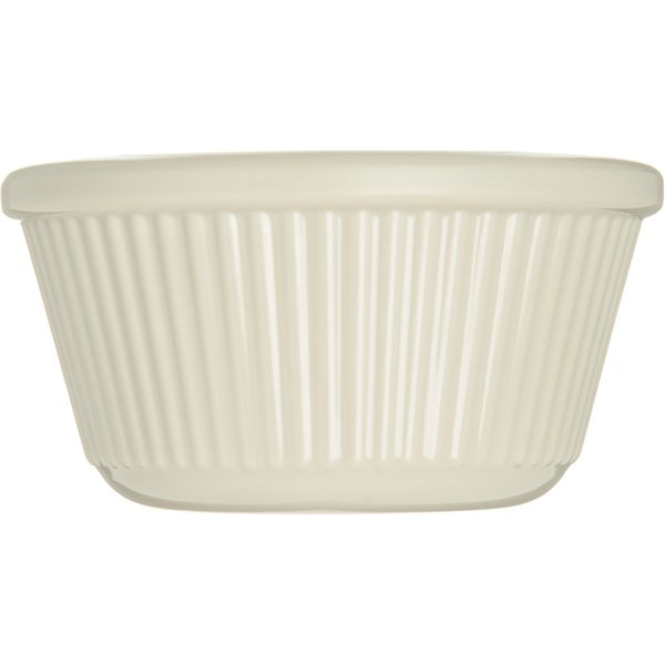 Melamine Fluted Ramekin, 3 oz., Bone, PK4