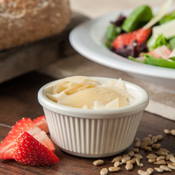 Melamine Fluted Ramekin, 3 oz., Bone, PK4