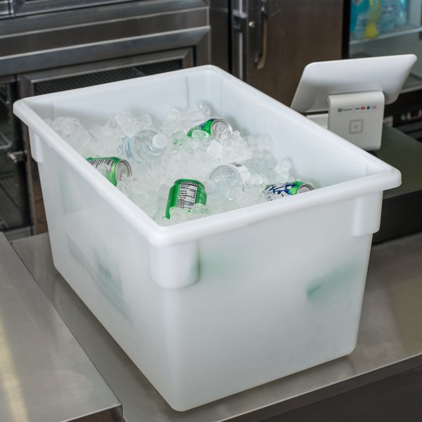 Storage Container, 21.5 gal., Wht, PK3
