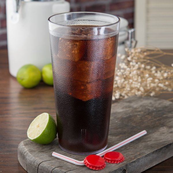 SAN Plastic Tumbler, 32 oz., Clr, PK24
