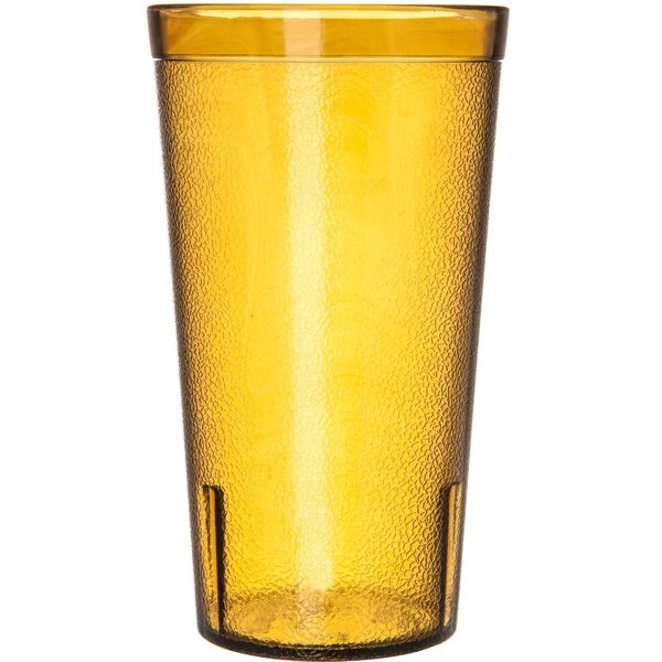 SAN Tumbler, 16 oz., 6/Pack, Amber, PK12