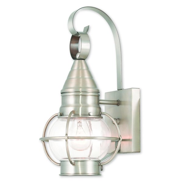 Newburyport 1 Light Brushed Nickel Outdo