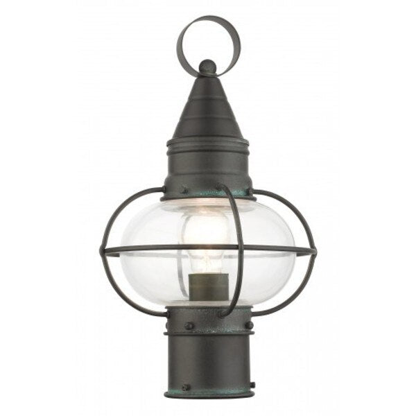Charcoal Outdoor Post Top Lantern, 1 Ligh
