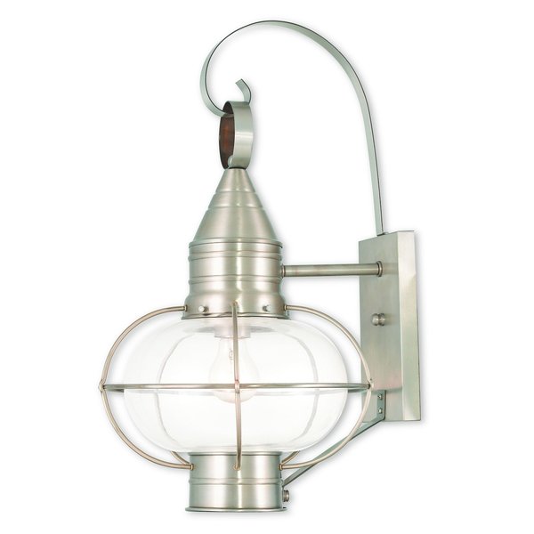 Newburyport 1 Light Brushed Nickel Outdo