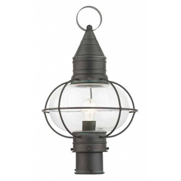 Charcoal Outdoor Post Top Lantern, 1 Ligh