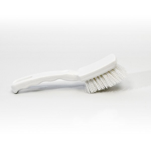 Machine Brush, White, Plastic, 7 in L Overall