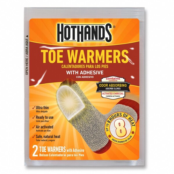 Toe Warmer, Air-Activated, Up to 8 hours Heating Time, Avg Temp 97 Degrees F, Pack of 6
