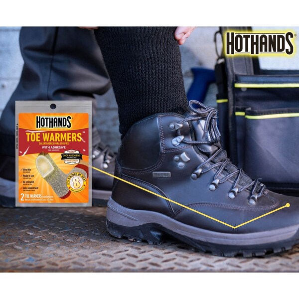Toe Warmer, Air-Activated, Up to 8 hours Heating Time, Avg Temp 97 Degrees F, Pack of 6