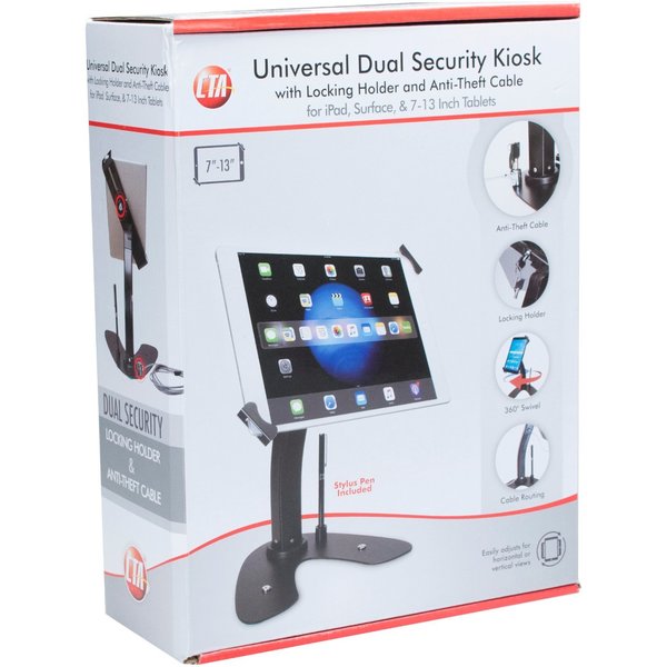 Universal Dual Security Kiosk Stand, Blk