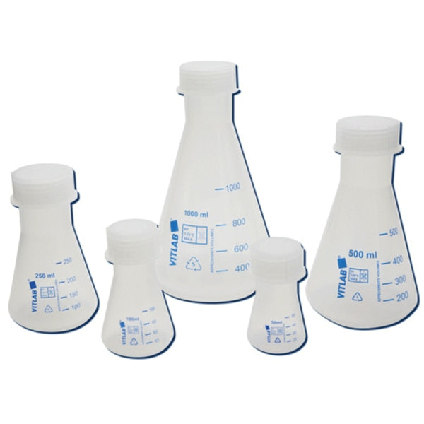 Erlenmeyer Flask, Screw Caps, 50 m, PK 6