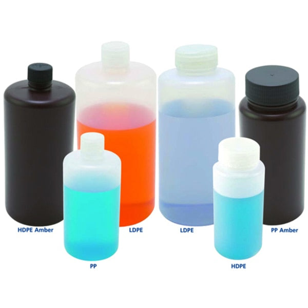HDPE Narrow-Mouth Bottles, w/45 mm C, PK6