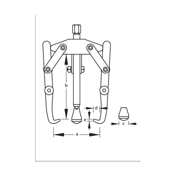 Puller, 3-Arm Pattern, 250 x 260mm