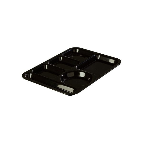 Left-Hand, 6-Compartment Tray, Black, PK24