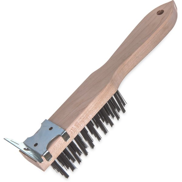 Wood Hdl Scraper, Tempered Stl Brstl, PK12