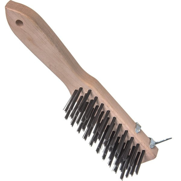 Wood Hdl Scraper, Tempered Stl Brstl, PK12