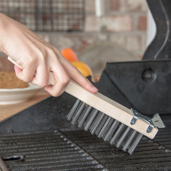 Wood Hdl Scraper, Tempered Stl Brstl, PK12