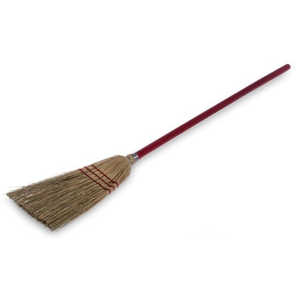 Lobby Broom, 3-Stch w/Blnd Corn, 9#, PK12