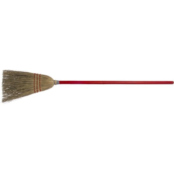 Lobby Broom, 3-Stch w/Blnd Corn, 9#, PK12