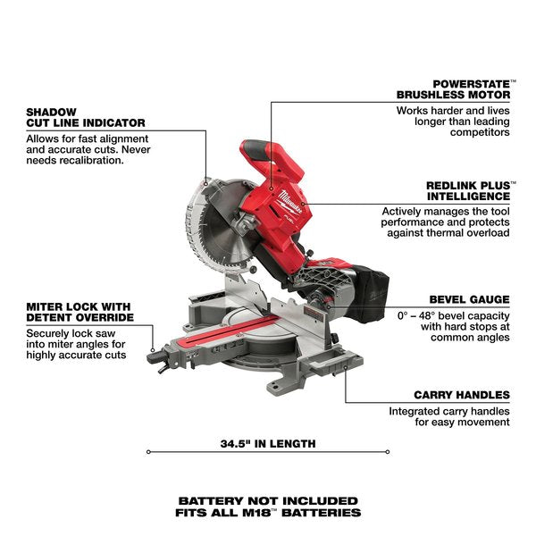 M18 FUEL Dual Bevel Sliding Compound Miter Saw