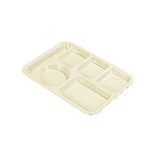 Left-Hand, 6-Compartment Tray, Tan, PK24
