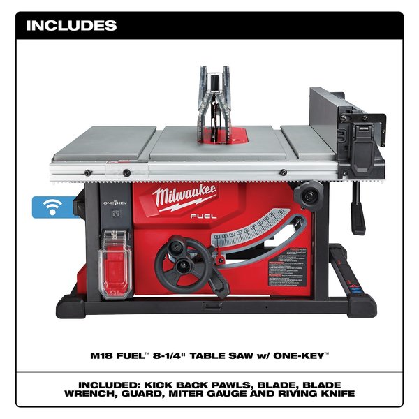 Table Saw 8 1/4 in Blade Dia., 24 1/2 in