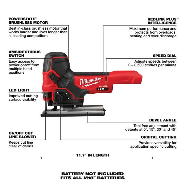 M18 FUEL Barrel Grip Jig Saw (Tool Only)