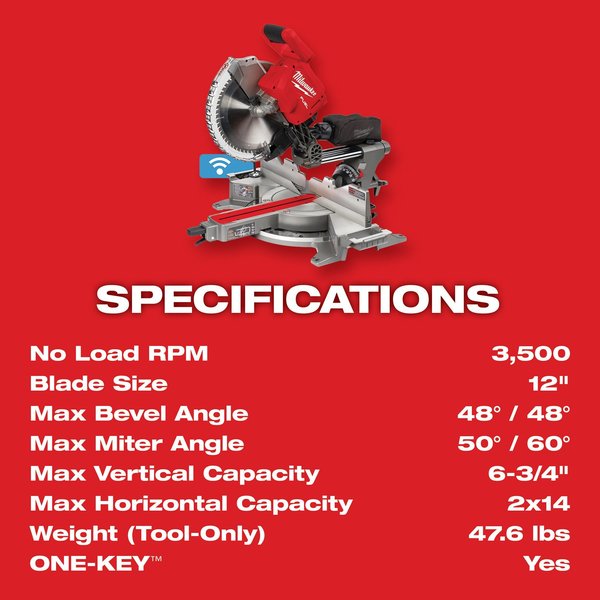 M18 FUEL 12 in. Dual Bevel Sliding Compound Miter Saw Kit