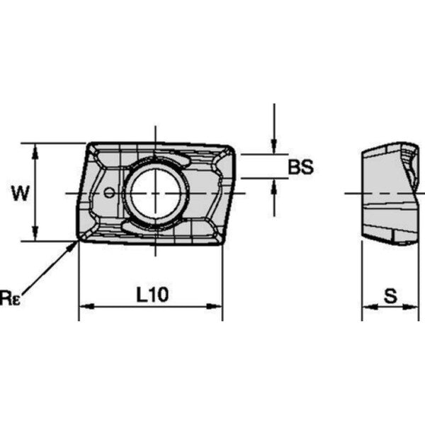 Milling Insert, Parallelogram, 17.00mm