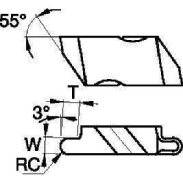 Grooving/Parting Insert, NR, Carbide