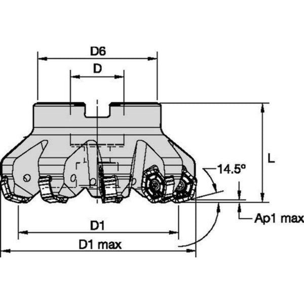 Facemill, M1200 D100 0Z8