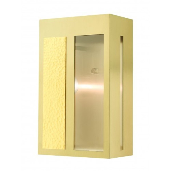 Satin BrassOutdoor Wall Lantern, 1 Light