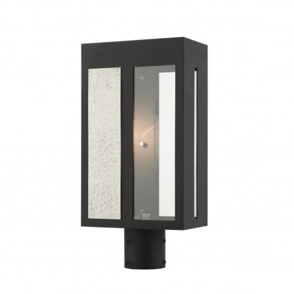 Black Outdoor Post Top Lantern, 1 Light