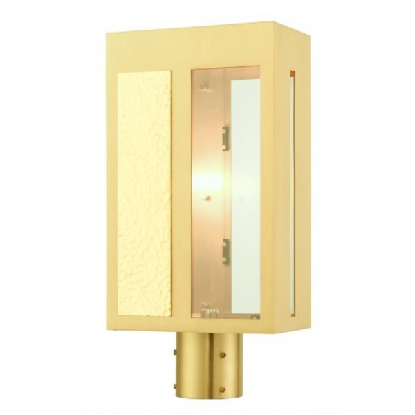 Satin BrassOutdoor Post Top Lantern, 1 Li