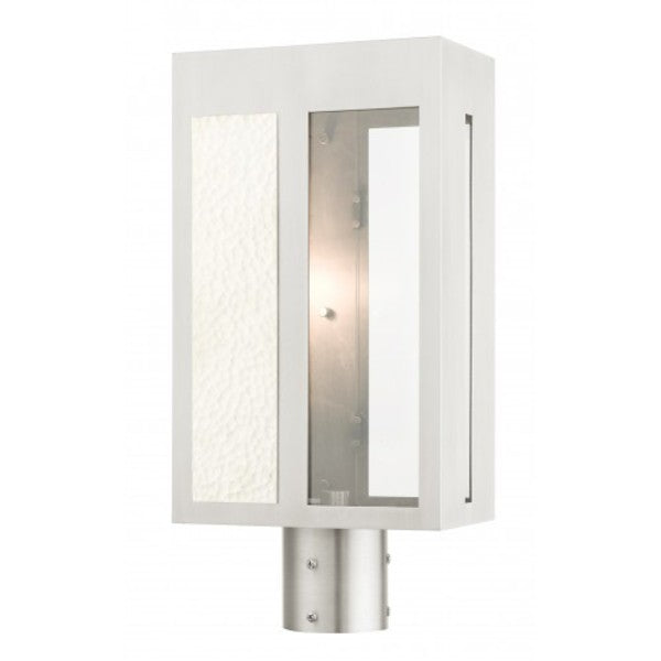 Brushed Nickel Outdoor Post Top Lantern,