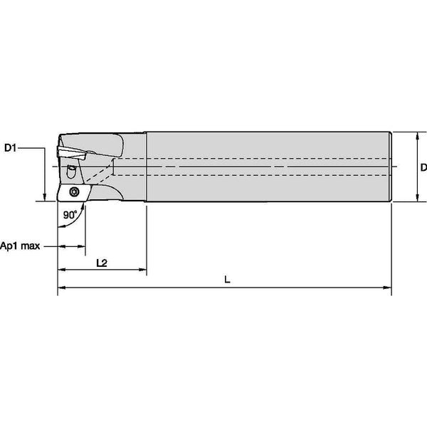 Indexable Square Shoulder End Mill, VSM11 Series, High Speed Steel, 11.44mm Depth of Cut
