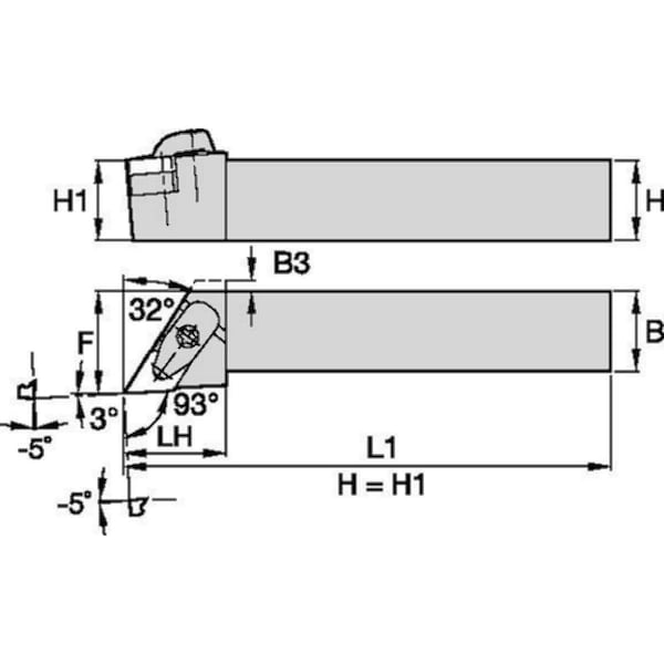 Toolholder, ISO, D-Style Clamping