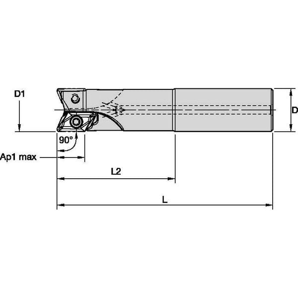 Indexable Square Shoulder End Mill, VHSC Series, High Speed Steel, 16.00mm Depth of Cut